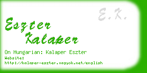 eszter kalaper business card